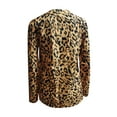 thumbnail image 4 of Women`s Exquisite Classic Smooth Round Collar Printing Long Sleeve 100%Polyester Blouse(Yellow,M), 4 of 4