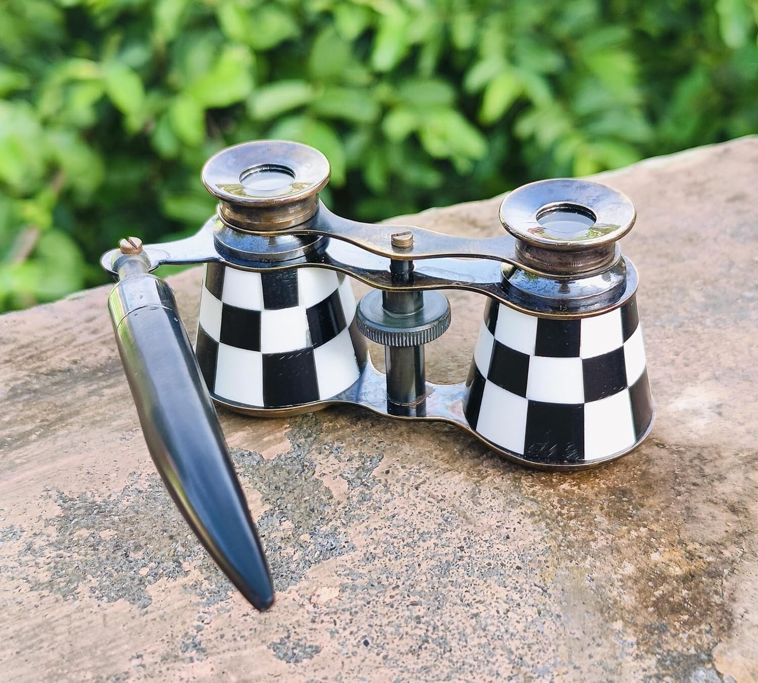 Binocular for Adults Brass Opera Binoculars with Handle -Pocket Size Handel
