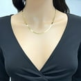 thumbnail image 2 of 14K Yellow Gold Herringbone Chain Necklace 3MM-6MM, Real 14K Gold, Next Level Jewelry, 2 of 5