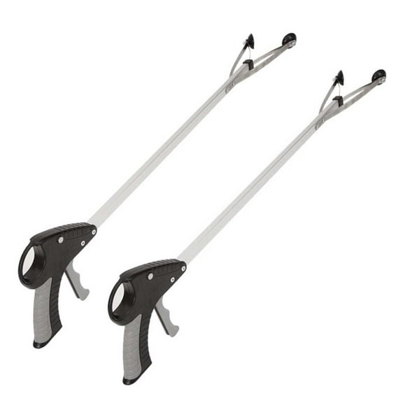 Vive 32” Suction Cup Grabber Reacher – Heavy-Duty Pickup Tool for Seniors & Elderly, Extra-Long Reach Extension Arm for Trash, Sticks & Litter (2 Pack)