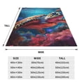 thumbnail image 3 of Fotbe Colorful Ocean Sea Turtle Manta de Franela Acolchonada con Estampado, Súper Suave y Esponjosa, Extra Grande para Sofá, Cama, Uso Todo el Año-40"x30", 3 of 7