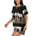 thumbnail image 2 of Naloa Cute Goat Baby Women's Short-Sleeved Pajama Set, Loungewear, Summer pajamas, Breathable Cozy - 3X-Large, 2 of 9