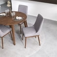 thumbnail image 3 of Allora 5-Piece Mid-Century Modern Dining Set with 4 Fabric Dining Chairs in Grey, 3 of 6