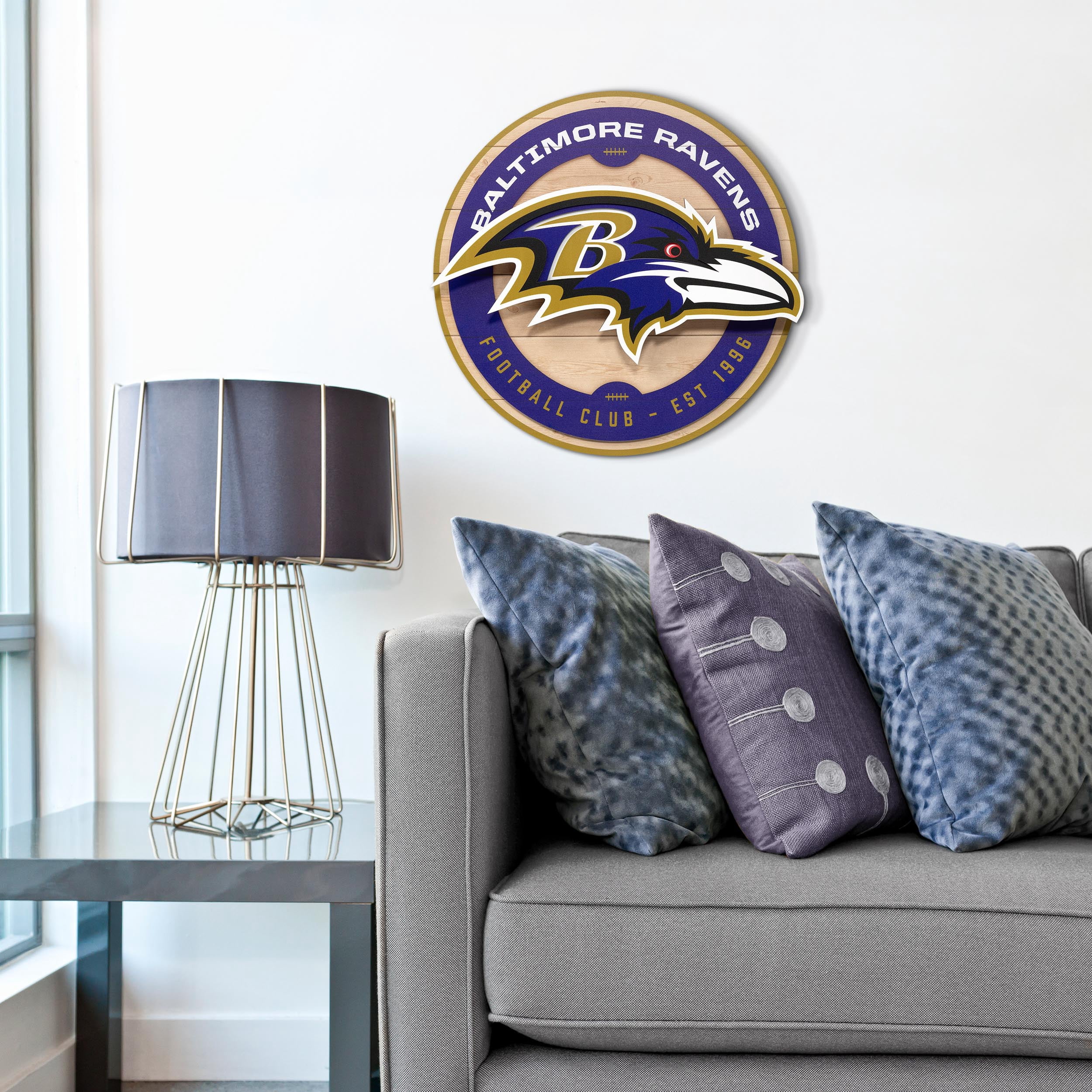 YouTheFan NFL Baltimore Ravens 3DX Circle Wall Art