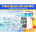thumbnail image 4 of Portable Air Conditioner - Rechargeable Personal AC Unit Evaporative Air Cooler with 3 Speeds, Timer, LED Lights & Aromatherapy, Mini Air Conditioner Cooling Fan for Bedroom Home Office, 4 of 7