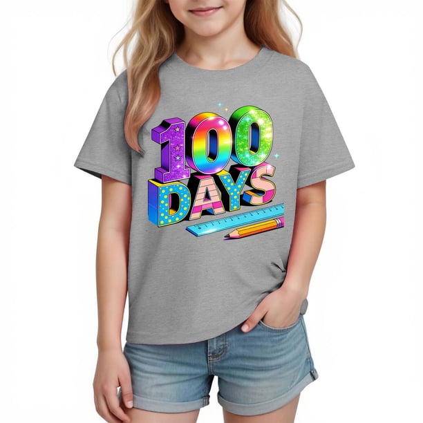 Camisetas de Manga Corta Lindas para Niños Niños Y Niñas con Impresión Gráfica, Tela Suave Transpirable para la Temporada Escolar Y el Juego Informal