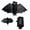 black, variant on Gothic Bat Coin Purse, Foldable Leather Wallet for Belt & Backpack Black