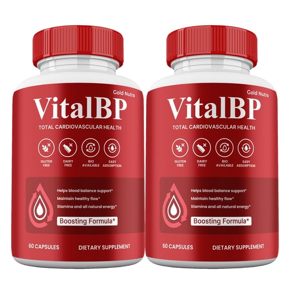 VitalBP Capsules, Vital BP Pills Glycogen Support, Max Strength All Natural (2 Pack)