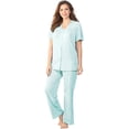 thumbnail image 1 of Fair Women's Coloratura Sleepwear Short Sleeve Pajama,Azure Mist, 1 of 5