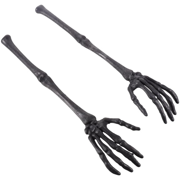 OUNONA Ghost Finger Skeleton Arm Stake Black 1 Pair