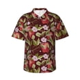 thumbnail image 1 of Fotbe Leaf And Fruit Camisa Hawaiana para Hombre Unisex – Camisa Casual de Verano con Botones de Manga Corta de Algodón y Lino,3X-Large, 1 of 7
