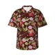 thumbnail image 1 of Balery Leaf And Fruit Camisas hawaianas de manga corta para hombre, camisas playeras de corte holgado, camisas de vacaciones con botones,Large, 1 of 7