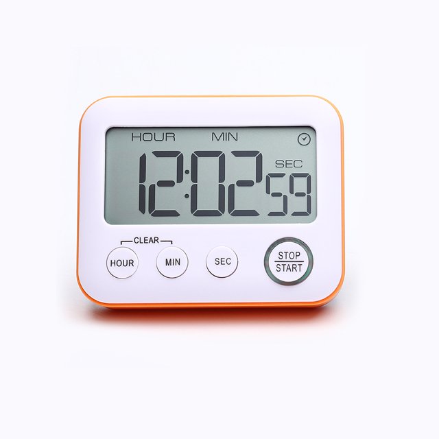 Temporizador de cocina, reloj despertador multifuncional, temporizador de cocina con reloj, temporizador digital, cronómetro con pantalla LCD grande con dígitos grandes