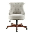 thumbnail image 2 of Linon Ragan High Back Office Chair with Adjustable Height and Swivel, 275 lb. Capacity, Natural, 2 of 10