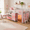White, variant on Zimtown Full Size Low Loft Bed with L Shaped Desk and 5 Storage Drawers, Low Profile Floor Bunk Bed Frame with USB Charging and LED Light, White
