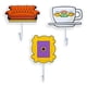 thumbnail image 1 of Juego de 3 ganchos de pared para colgar perchas, diseño plateado de Buffalo Friends, 1 of 1