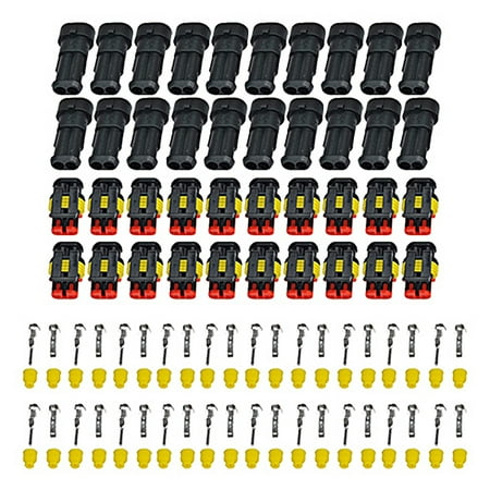 

2 Pin Plug Connector Flower 20 Set 1.5 mm Connector Waterproof for Car B^oat