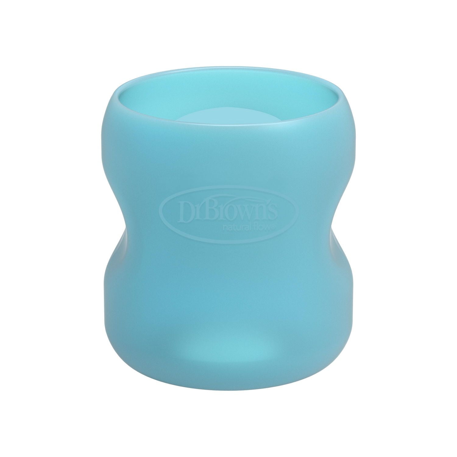 Dr. Brown's Options+ Anti-Colic Wide-Neck Glass Baby Bottles with Silicone Sleeves - Blue and Mint Green