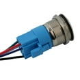 22mm Latching Push Button Switch 12V DC On Off Stainless Steel LED Self ...