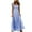Blue, variant on IROINNID A-Line Dress For Women Fashion Summer Casual Square Collar Camis Sleeveless Vest Long Dress Full-Length Prints Dress