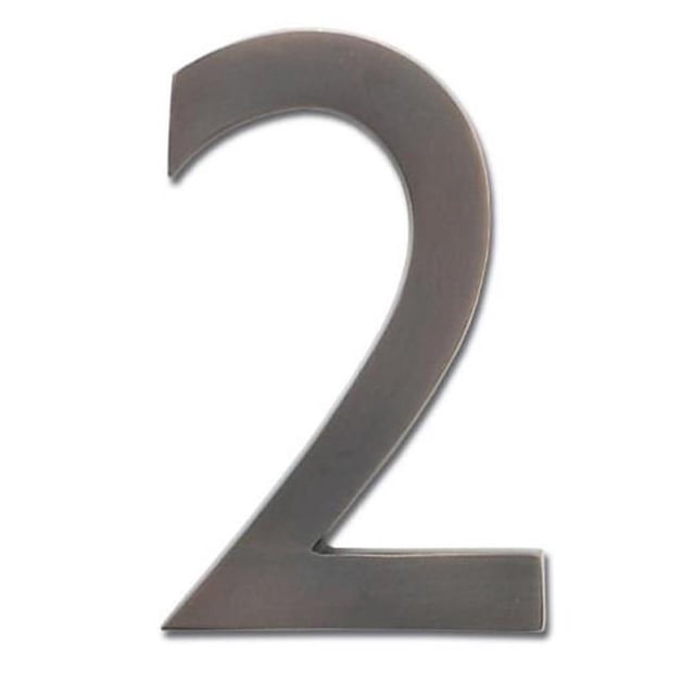 Architectural Mailboxes 3585DC-2 Solid Cast Brass 5 in. Dark Aged Copper Floating House Number 0