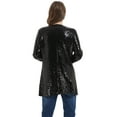 thumbnail image 4 of Women's Sequin Cardigan Top Party Cocktail Outerwear Coat, 4 of 5