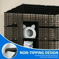thumbnail image 6 of Uforic 69" Large Cat Cage, 5 Tier Indoor Cat Enclosures with Large Hammock, DIY Cat Playpen Metal Kennel for 1-4 Cats,55"L x 55"W x 69"H,Black, 6 of 8
