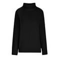 thumbnail image 5 of HAPIMO Women's Round Neck Knitted Sweater Button Long Sleeve Solid Color Elegant Casual Pullover Jumper Tops Teen Grils Fashion Clothes Black XL, 5 of 6