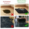thumbnail image 4 of EKIND Thickened Black BBQ Grill Mat Heat Resistant Foldable BBQ Smoker Pad for Outdoor Cooking and Fire Pits 23.62"x20.47", 4 of 6