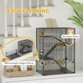thumbnail image 5 of PawHut Deep Glass Bottom Hamster Cage, 4 Tiers Hamster Tank with Running Wheel, Hut, Water Bottle, Food Dish, Rat Cage, Black, 24" x 16" x 31.5", 5 of 9