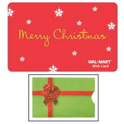 Angle View: Merry Christmas Snowflakes Gift Card