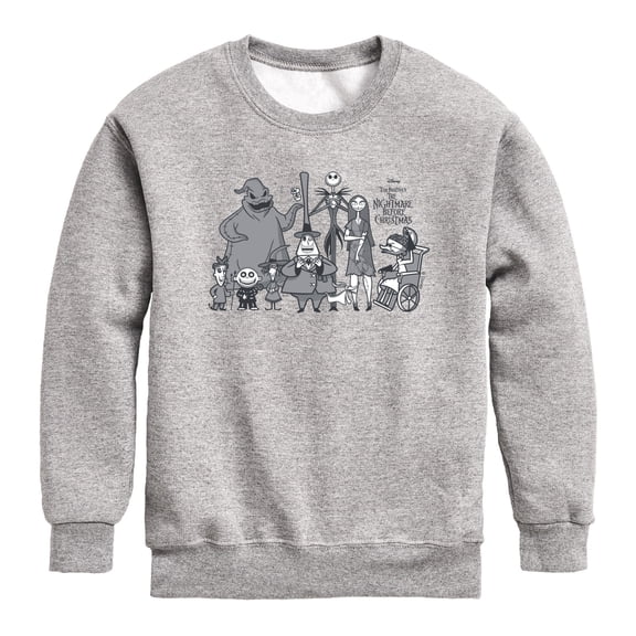 The Nightmare Before Christmas -  Lineup - Youth Boys Crew Fleece Sweatshirt