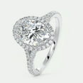 thumbnail image 2 of 2CT Ct Oval diamond Women Engagement Ring 14k White Gold Plated, 2 of 4