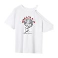 thumbnail image 3 of Camiseta para mujer con cuello redondo, ropa de calle para mujer, camisetas de verano para viajes, mujer S, 3 of 7