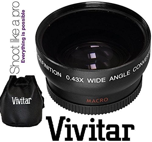 ZOOM+MACRO 58mm HD 3 LENS WIDE ANGLE FILTER KIT FOR CANON EOS REBEL T4I T5I T6 