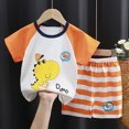 thumbnail image 4 of UAYOTSE Baby Toddler Boy Summer Outfits 6 12 18 24 Months 2T 3T 4T Short Sleeve Animal Print T-Shirt + Shorts Set Clothes,Sizes 5-6 Years, 4 of 4