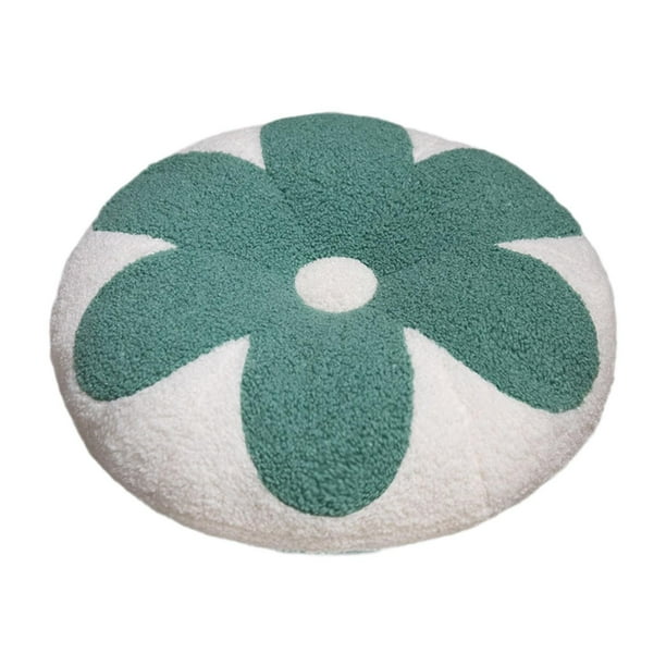 Cojín de suelo para meditación de 45 cm, cojín decorativo con relleno de algodón PP. Verde profundo