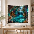 thumbnail image 5 of Fantastical Magical Cavern with Interior Pool Clear, Mystical Fantasy for Space Lovers, Wall Decor, Thanksgiving Hostess Gift, Tapestry Wall Hanging for Dorm and Living Room, 5 of 7