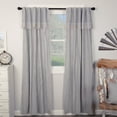thumbnail image 5 of Piper Classics Farmhouse Ticking Stripe Blue 84" Long Panel Curtains, Set/2 Drapes, 100% Cotton, 5 of 5