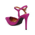 thumbnail image 3 of New Women Toi et Moi Pane-01 Faux Suede Pointy Toe d'Orsay Ankle Strap Stiletto, 3 of 5