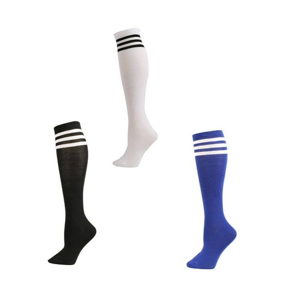 AUQ 3Pair Knee High Socks,Chemical Fiber Calcetines Para Mujer,No Show Socks for Women,Style1
