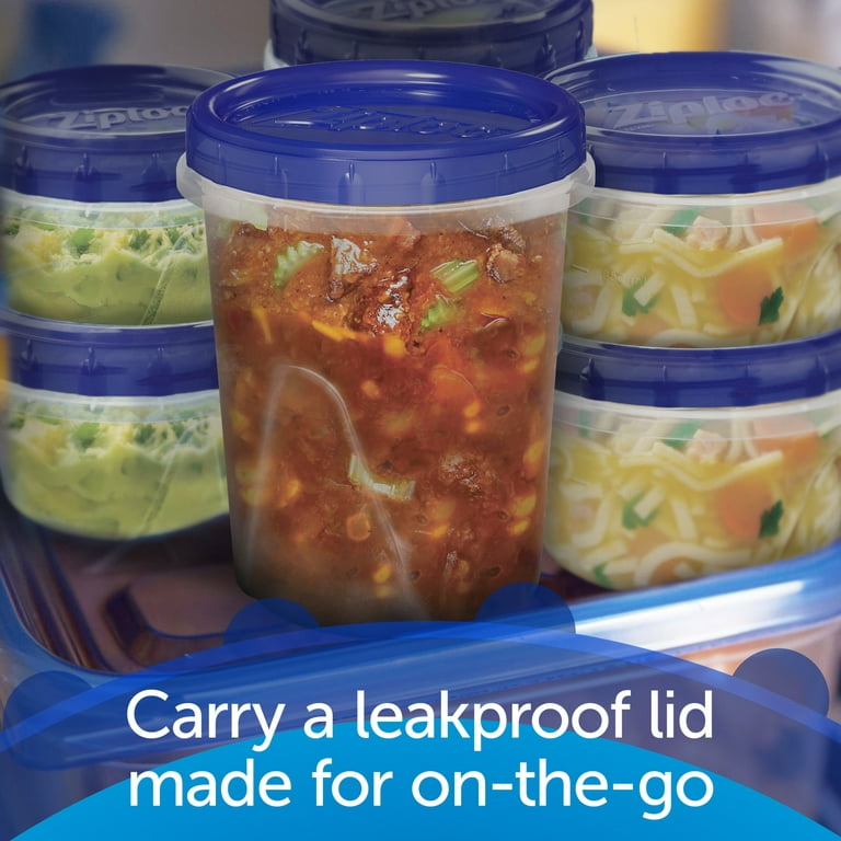 Ziploc® Brand, Food Storage Containers with Lids, Twist 'n Loc®, Small  Round, 3 Count, Shop