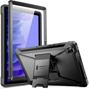 Qianli ZtotopCase Coque pour Samsung Galaxy Tab A8 LTE 10,5" 2021 (SM-X200/SM-X205), Protection d'écran intégrée, Double Couche Antichoc avec béquille – Noir noir d'encre 10.4