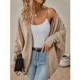thumbnail image 3 of jinghuiyue Women Long Sleeve Cardigans Casual Batwing Sleeve Knitted Coat Loose Open Front Sweater Outwear XXL, 3 of 5
