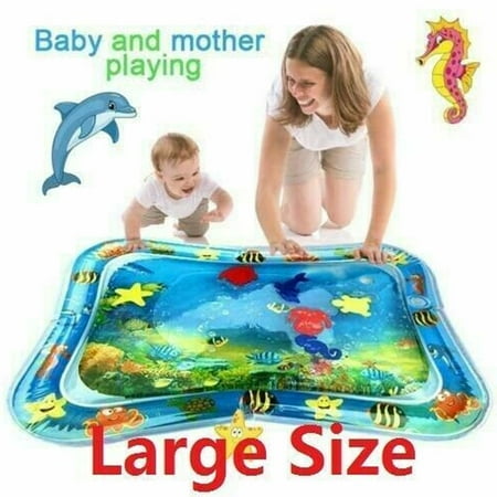 Baby Play Mat Used Inflatable Tummy Time Water Play Mat, Leakproof Water Filled Baby Playmat for Children and Infant, Fun Activity Play Center Your Baby's Stimulation Growth ()
