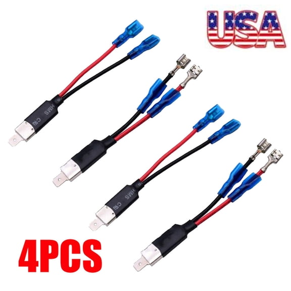 4PCS H1 Wire Harness Socket Connector Headlight Adapter Male converter US