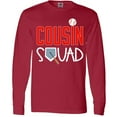 thumbnail image 3 of Inktastic Cousin Squad Baseball and Bat Long Sleeve T-Shirt, 3 of 5