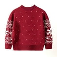 thumbnail image 5 of Staki Sweatshirt for Boy Toddler Boy Winter Sweater Pullover Sweatshirts Tops (Red,2-3 Years), 5 of 9