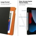 thumbnail image 6 of iPad 10th Generation Case 2022, iPad 10.9 Inch Case with Built-in Pencil Holder, Folio Stand Protective Leather Case Cover with Hand Strap, Auto Sleep/Wake, Multiple Viewing Angles, Black/Brown, 6 of 7
