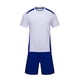 thumbnail image 2 of Conjuntos de blusas y camisas de manga corta con cuello en V. Conjunto de traje de fútbol de color sólido para niños para juegos deportivos universitarios, partidos de rendimiento, uniformes de entren, 2 of 5